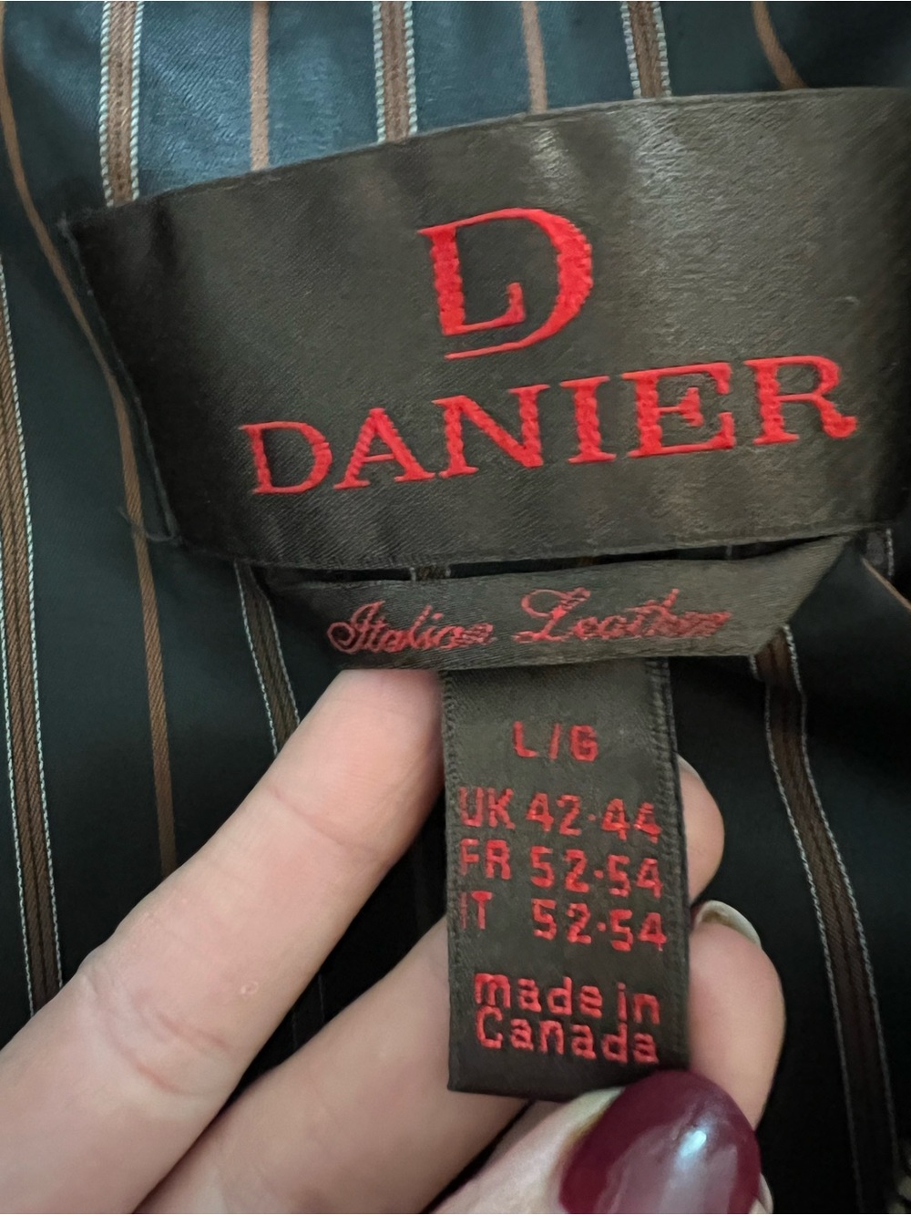 Danier Vintage Tan Italian Leather Blouson Jacket Large Made in Canada - Picture 3 of 10